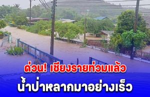 ด่วน! เชียงรายท่วมแล้ว น้ำป่าหลากมาอย่างเร็ว เร่งอพยพผู้สูงอายุ