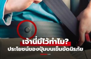 ปุ่มบนสายเข็มขัดนิรภัย มีไว้ทำอะไร? สิ่งเล็กๆ แต่มีหน้าที่สำคัญกว่าที่คิด!