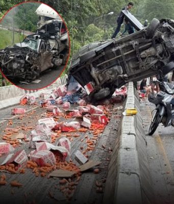 สุดสลด! 10 ล้อลงเขาเบรกแตก ชนวินาศ ทุกอย่างที่ขวางหน้า ดับสยอง 3 ศพ