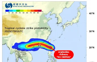 อัปเดตล่าสุด เส้นทาง “พายุวิภา” กระทบไทย วันนี้ 40 จังหวัด โดนเต็มๆ
