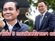 เปิดรายชื่อ 5 แคนดิเดตนายกฯ คนใหม่ หลังแพทองธาร ถูกศาลรัฐธรรมนูญให้พ้นตำแหน่ง