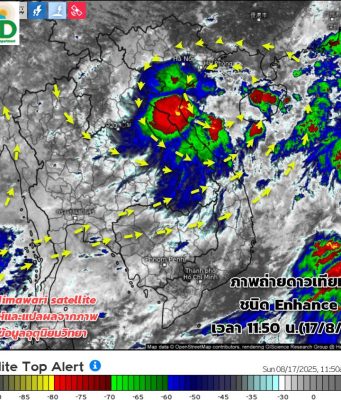 เปิด 10 จังหวัด รับมือฝนตกหนักคืนนี้