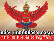 โปรดเกล้าฯ แต่งตั้งข้าราชการตุลาการ ดำรงตำแหน่ง จำนวน 1,671 ราย
