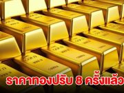 ราคาทองล่าสุด ผันผวนหนัก ปรับ 8 ครั้งแล้ว