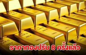 ราคาทองล่าสุด ผันผวนหนัก ปรับ 8 ครั้งแล้ว