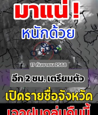 เตือนมรสุมกำลังแรง 46 จังหวัด ฝนเพิ่มขึ้น ฝนตกหนักถึงหนักมาก