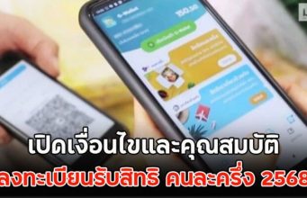 เปิดเงื่อนไขและคุณสมบัติ ลงทะเบียนรับสิทธิ คนละครึ่ง 2568