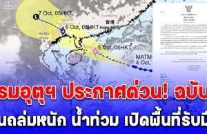 กรมอุตุฯ ประกาศด่วน! ฉบับ4 อัปเดตเส้นทางพายุแมตโม ฝนถล่มหนัก น้ำท่วม เปิดพื้นที่รับมือ