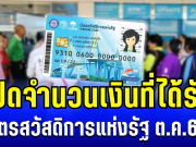 ประกาศแล้ว! กรมบัญชีกลาง เปิดจำนวนเงินที่ได้รับ บัตรสวัสดิการแห่งรัฐ เดือนตุลาคม 2568