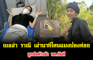 แฟนๆตกใจ เบลล่า ราณี เล่านาทีโดนแมงป่องต่อยกลางกองถ่าย ถูกส่งตัวเข้า รพ.ทันที