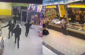 ปล้นสะท้านเมือง 8 คนร้ายอาวุธครบมือ จับตัวประกันกวาดทองเกือบหมดร้าน