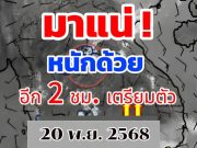 เปิดรายชื่อจังหวัด เจอฝนถล่มคืนนี้