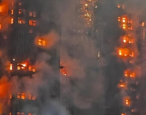 เศร้าสลด ยอดเสียชีวิตล่าสุด ไฟไหม้ฮ่องกง หลังลุกลามอย่างรุนแรง