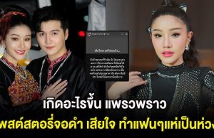 เกิดอะไรขึ้น แพรวพราว โพสต์สตอรี่จอดำ เสียใจ ทำแฟนๆแห่เป็นห่วง