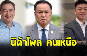 ผลสำรวจนิด้าโพล คนเหนือ กระแสการเมือง สนับสนุนให้เป็นนายกฯ