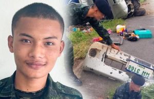 น้องทหาร จอดรถช่วยเหตุรถกระบะคว่ำ ระหว่างทางไปประจำการปกป้องชาติ จะแนวหน้าแนวหลัง หน้าที่ทหารคือช่วยเหลือประชาชน