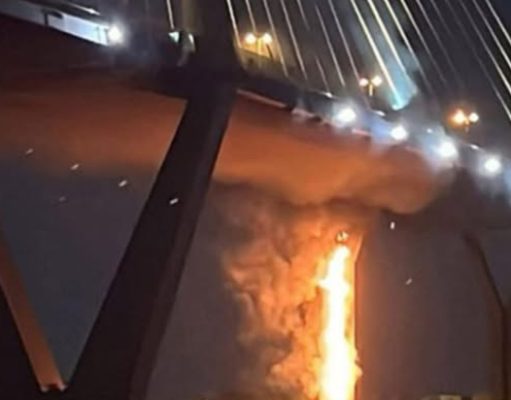 สะพานภูมิพลไฟไหม้ เสียหาย 15 ล้าน พ่อแม่เด็กต้องรับโทษแทน