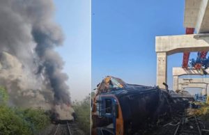 เสียชีวิตพุ่ง 10 ราย เครนก่อสร้าง หล่นทับรถไฟ 3 ตู้ เสียงดังสนั่น บาดเจ็บกว่า 40 ราย