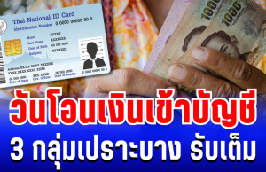 ประกาศแล้ว! วันเงินเข้า 3 กลุ่มเปราะบาง เดือน มี.ค. 69