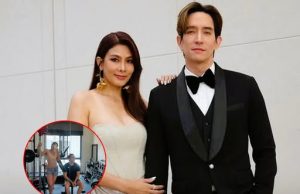 นุ่น รมิดา โพสต์ภาพคู่ หลุยส์ ขณะออกกำลังกาย เปิดรอยแผลที่หน้าท้องชัด