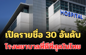 มาแล้ว! เปิดรายชื่อ 30 อันดับ โรงพยาบาลที่ดีที่สุดในไทย ปี 2026