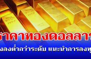 รั้งไม่ไหว! ราคาทองดอลลาร์ ดิ่งลงต่ำกว่าระดับ แนะนำการลงทุน