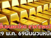 พุ่งขึ้นจนตกใจ!! ราคาทองวันนี้ 29 พ.ค. 69ผันผวนหนัก