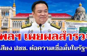 คาดไม่ถึง! โพลพระปกเกล้า เผยผลสำรวจ เสียงประชาชน ต่อความเชื่อมั่นในรัฐบาล