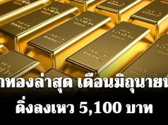 ราคาทองล่าสุด เดือนมิถุนายน 69 ดิ่งลงเหว 5,100 บาท เช็กการปรับขึ้น-ลง