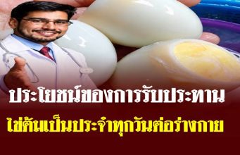หัวข้อ: ประโยชน์ของการรับประทานไข่ต้มเป็นประจำทุกวันต่อร่างกาย