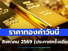 บ้าไปแล้ว! ราคาทองคำวันนี้ 15 สิงหาคม 2569 ประกาศครั้งเดียว