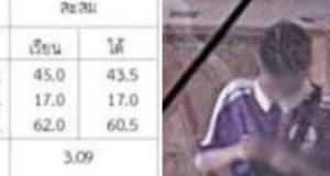 ใครจะคิด โต๊ะเรียนผู้ก่อเหตุ หลังเรียนได้ 3.09 แต่ ภาษาไทย ติด 0