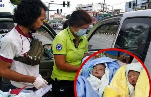 สาวท้องแก่อั้นไม่อยู่ คลอดลูกแฝดบนรถกระบะ คอหวยฮือฮาทะเบียนยังเป็นเลขเบิ้ล!!