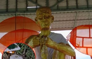ฮือฮา! พญาบึ้งโผล่กระท่อมละสังขาร “หลวงปู่สรวง” แห่ส่องเลข