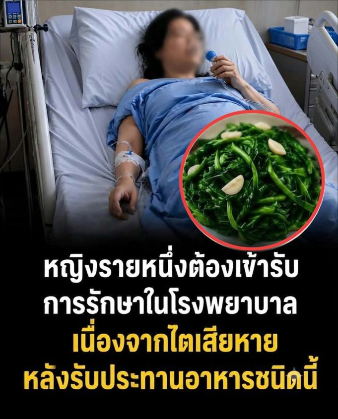 หญิงต้องนอนโรงพยาบาลหลังไตเสียหาย! แพทย์เตือนการกินผักบางชนิดผิดวิธี อาจเพิ่มความเสี่ยง