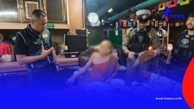 เปิดภาพเมนูอาหารบนโต๊ะ ขณะนำกำลังเข้าจับกุมเจ้าอาวาสวัดดัง