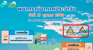 แย่แล้ว โดนเต็มๆ! เปิดรายชื่อ 34 จังหวัด ฝนระลอกใหม่ถล่มวันนี้